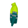 Sudadera bicolor con media cremallera cinta segmentada VELILLA