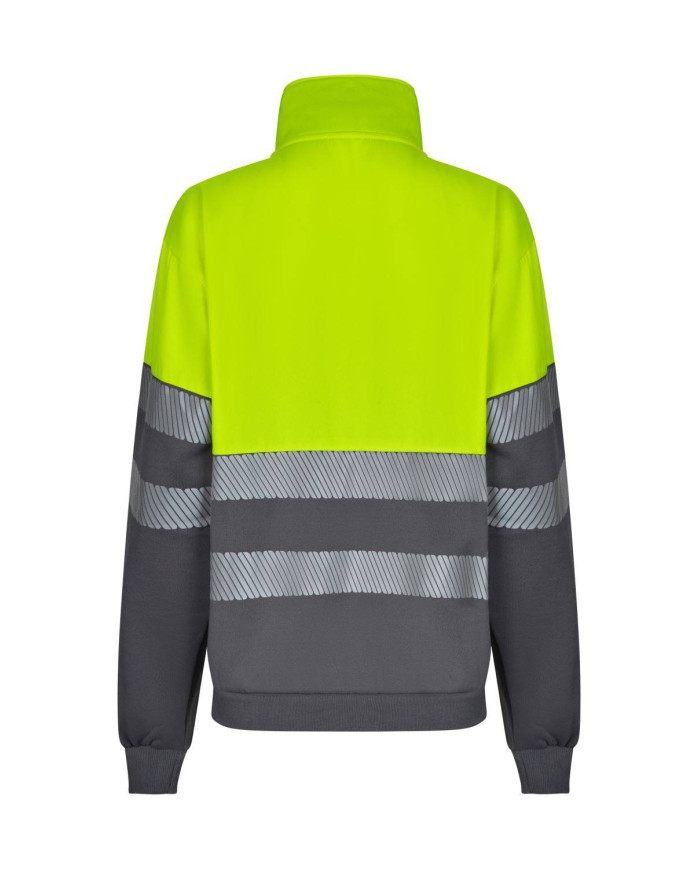 Sudadera bicolor con media cremallera cinta segmentada VELILLA
