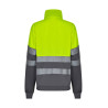 Sudadera bicolor con media cremallera cinta segmentada VELILLA