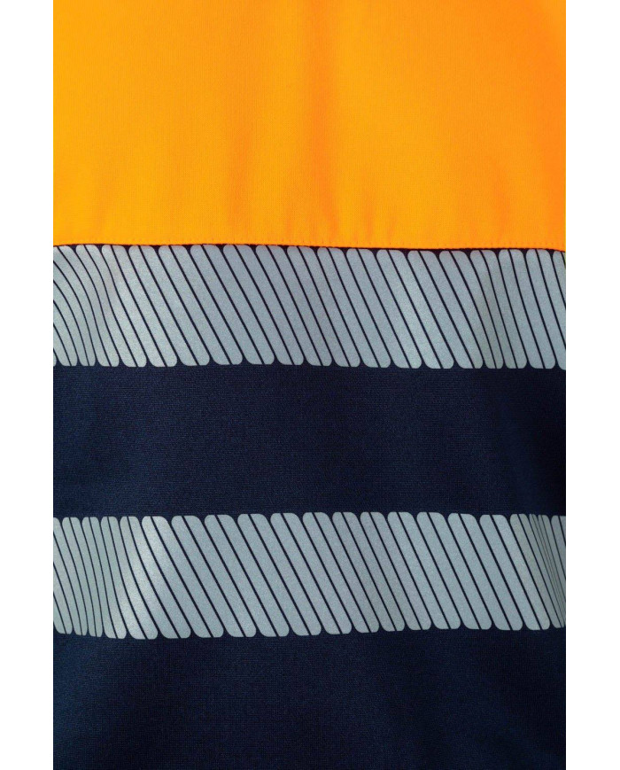 Sudadera bicolor con media cremallera cinta segmentada VELILLA