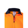 Sudadera bicolor con media cremallera cinta segmentada VELILLA