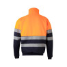 Sudadera bicolor con media cremallera cinta segmentada VELILLA