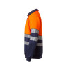 Sudadera bicolor con media cremallera cinta segmentada VELILLA