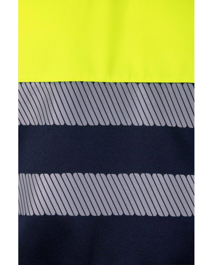Sudadera bicolor con media cremallera cinta segmentada VELILLA