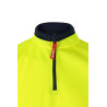 Sudadera bicolor con media cremallera cinta segmentada VELILLA