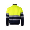 Sudadera bicolor con media cremallera cinta segmentada VELILLA
