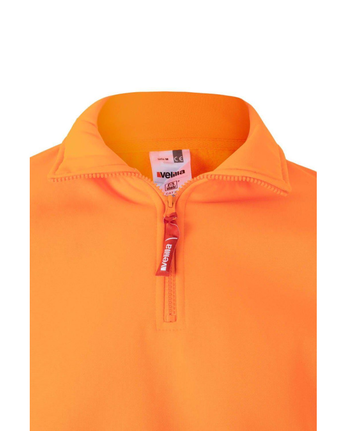 Sudadera con media cremallera cinta segmentada VELILLA