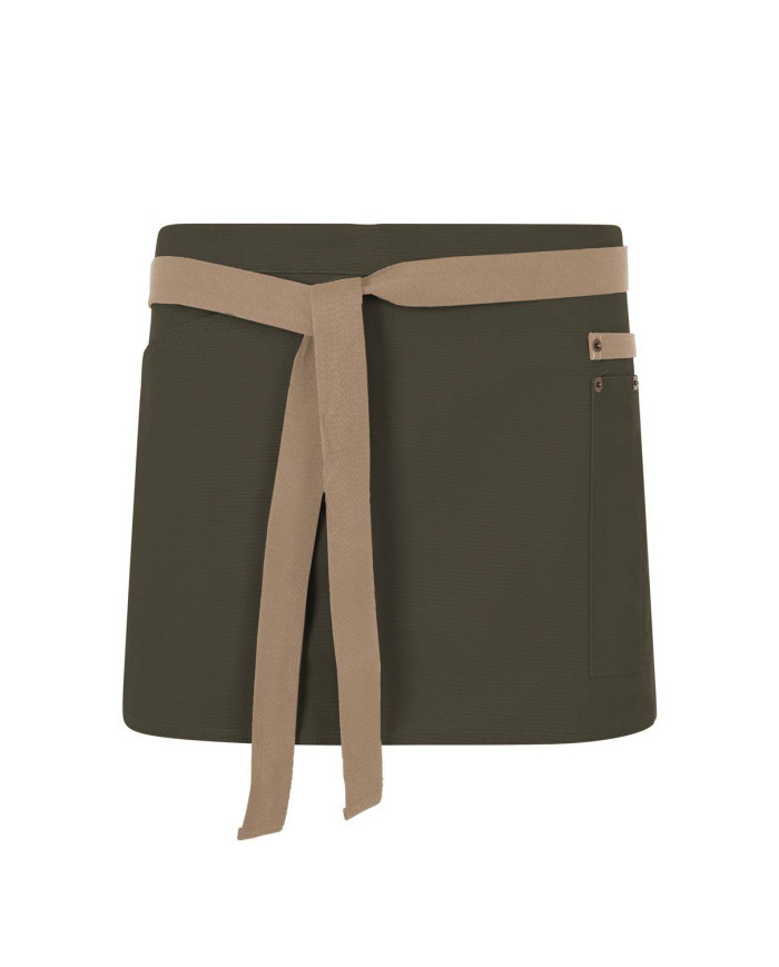 Delantal corto canvas bicolor VELILLA