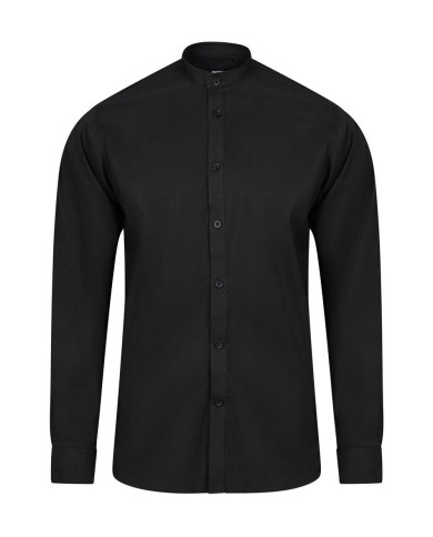 Camisa cuello tirilla stretch manga larga hombre VELILLA