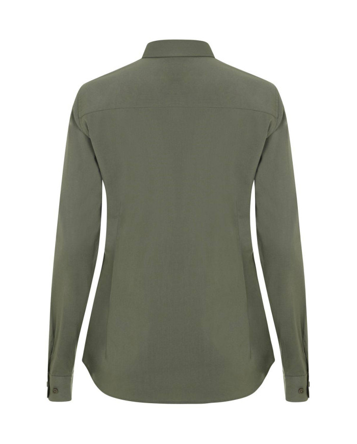 Camisa manga larga stretch mujer VELILLA