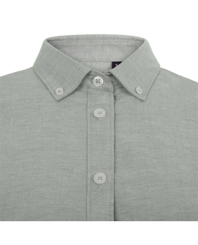 Camisa oxford stretch manga corta mujer VELILLA