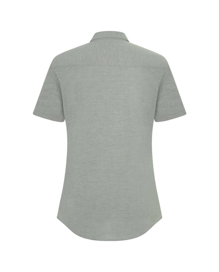 Camisa oxford stretch manga corta mujer VELILLA