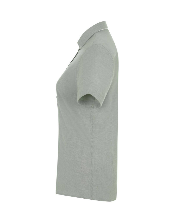 Camisa oxford stretch manga corta mujer VELILLA