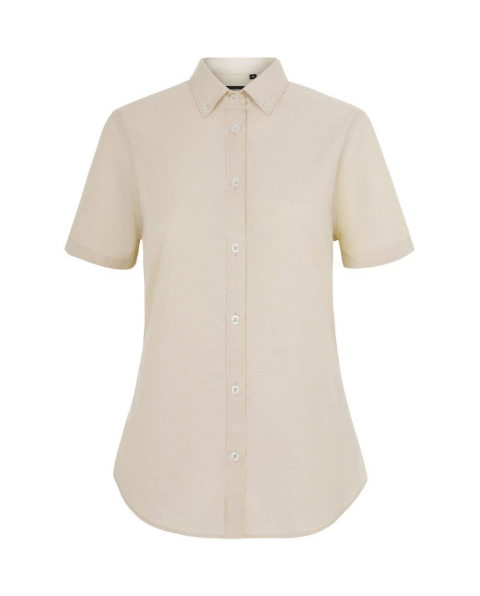 Camisa oxford stretch manga corta mujer VELILLA