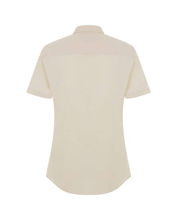 Camisa oxford stretch manga corta mujer VELILLA