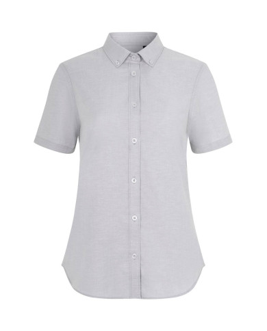 Camisa oxford stretch manga corta mujer VELILLA