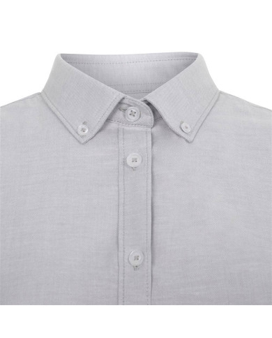 Camisa oxford stretch manga corta mujer VELILLA