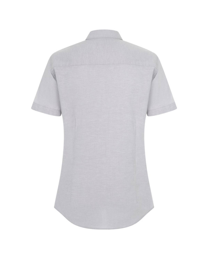 Camisa oxford stretch manga corta mujer VELILLA
