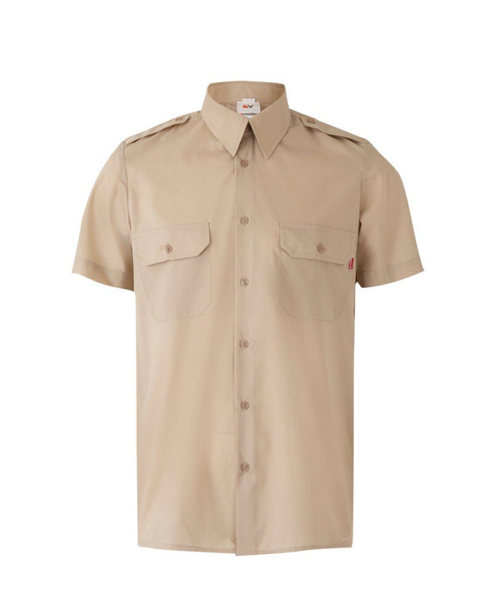 Camisa con galoneras manga corta VELILLA